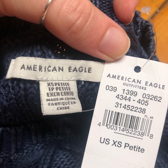 American Eagle Navy Sweater Dress, Size Petite XS - Picture 6 of 6